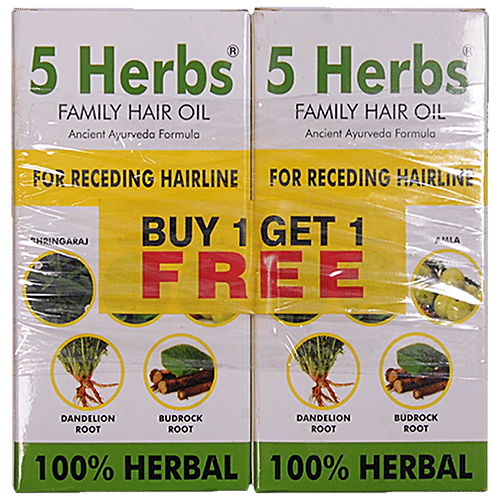 Buy 5 Herbs Family Hair Oil 100 Herbal, For Receding Hairline Online at Best Price of Rs 1000
