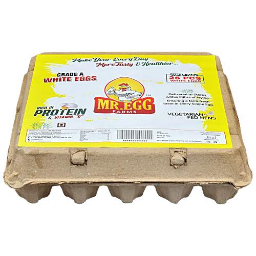 Mr.EGG White Eggs, 25 pcs Box 