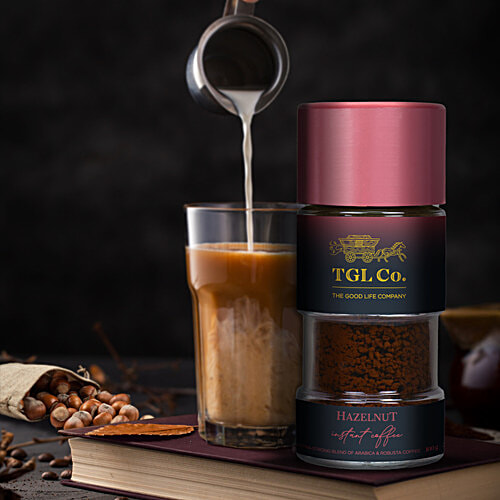 TGL Co. Hazelnut Instant Coffee, 100 g No Added Flavours & Preservatives, Hand Blended