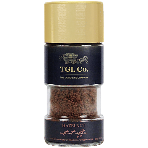 TGL Co. Hazelnut Instant Coffee, 100 g No Added Flavours & Preservatives, Hand Blended