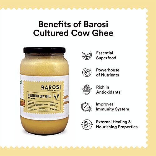 Barosi Cultured Cow Ghee, 1 L  