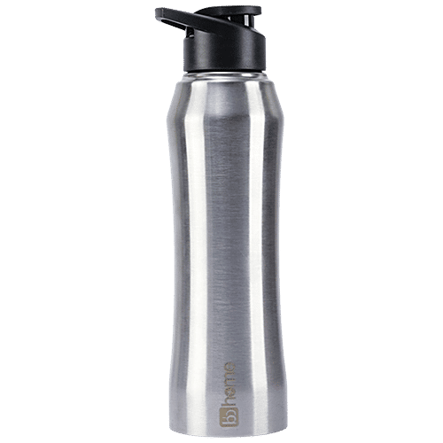 bb home Vapor Stainless Steel Water Bottle With Sipper Cap - Steel Matt, 1 L  Single-Walled, Leakproof, Dishwasher Safe