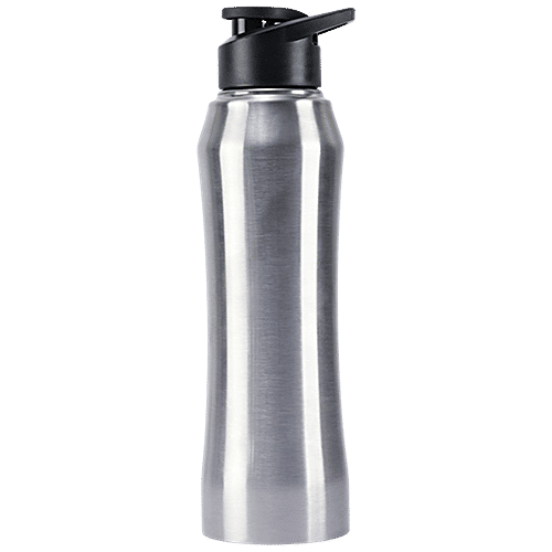 bb home Vapor Stainless Steel Water Bottle With Sipper Cap - Steel Matt, 1 L  Single-Walled, Leakproof, Dishwasher Safe
