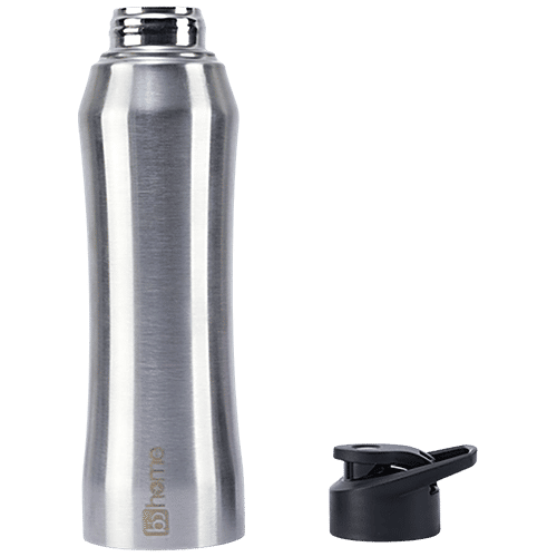 bb home Vapor Stainless Steel Water Bottle With Sipper Cap - Steel Matt, 1 L  Single-Walled, Leakproof, Dishwasher Safe