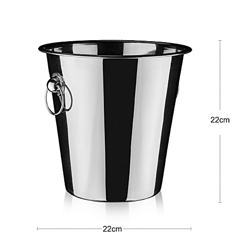 Elephant  Stainless Steel Champagne Bucket With Rings, 4 L  