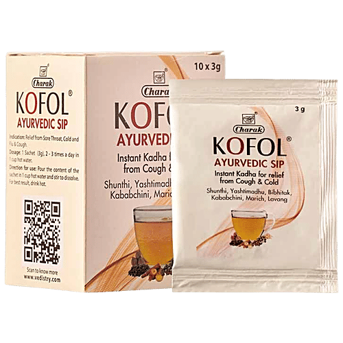 Buy KOFOL Ayurvedic Sip Instant Kadha, Helps Relief From Cough & Cold