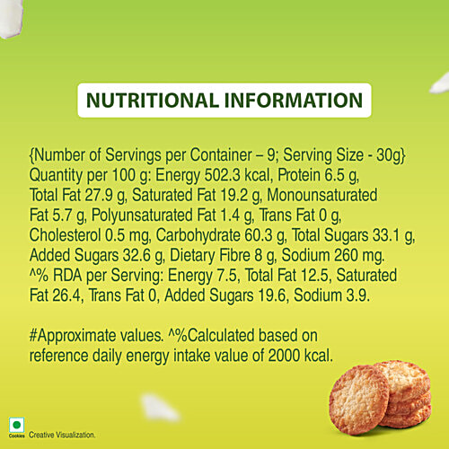 Unibic Danish Coconut Cookies, 270 g  My Favourite Pack, 30% Rich Coconut