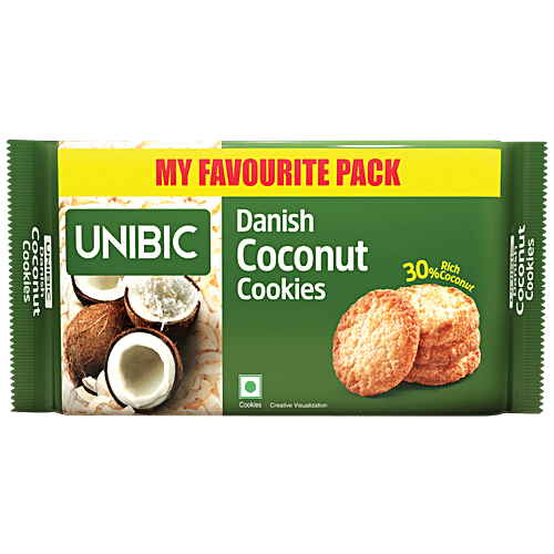 Buy UNIBIC Danish Coconut Cookies Online at Best Price of Rs 85.5