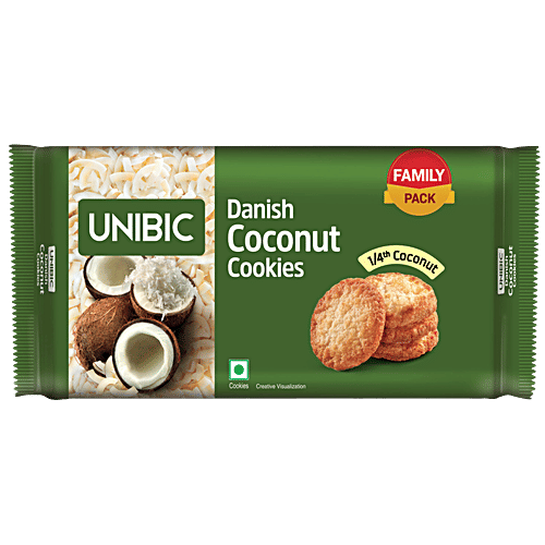 Unibic Danish Coconut Cookies, 270 g  My Favourite Pack, 30% Rich Coconut
