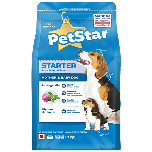 Mankind’s Petstar Starter Dry Dog Food - Ashwagandha, Mother & Baby, 1 kg