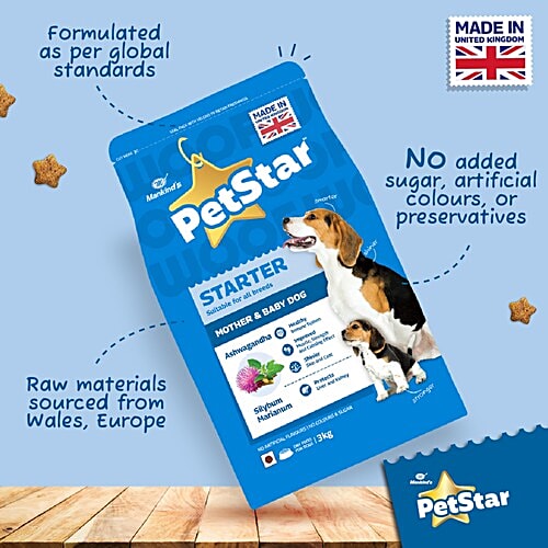 Mankind’s Petstar Starter Dry Dog Food - Ashwagandha, Mother & Baby, 1 kg