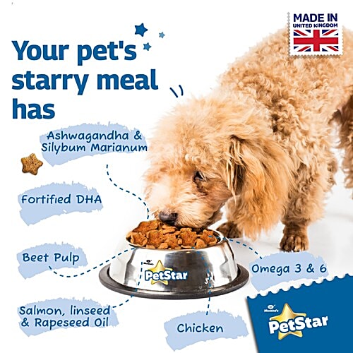 Mankind’s Petstar Dry Dog Food - Milk & Wheat, Puppy, 3 kg  Improves Muscle & Strength, Improves Immunity, Good For Skin & Coat, Protects Liver & Kidney, No Artificial Flavours | Colours | Sugar