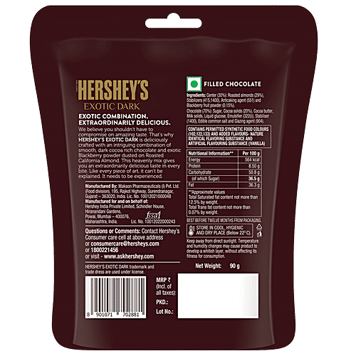 Buy Hersheys Exotic Dark Chocolate Californian Almonds Sprinkled With