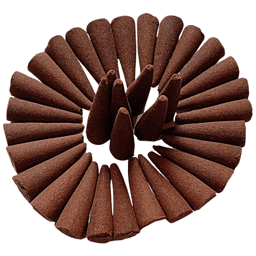 Kesari Puja Samvad Sandalwood Premium Dhoop Cone, 150 g  