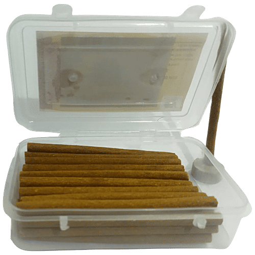 Kesari Puja Samvad Devotee Collection Gugle Incense/Dhoop Stick - With Stand, 60 pcs Charcoal Free, Low Smoke, Long Lasting, Rich in Aroma