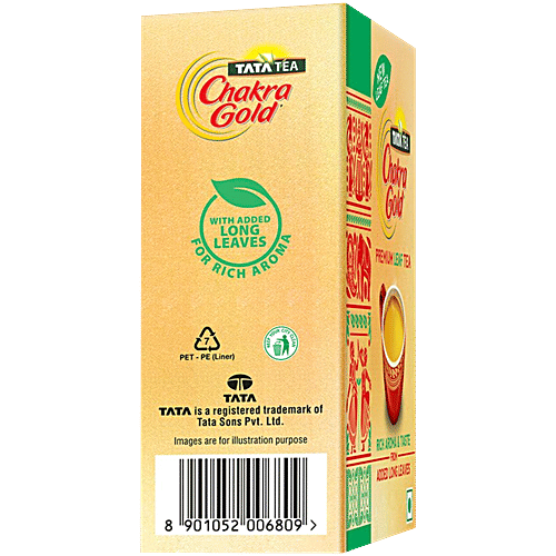 Tata Tea Chakra Gold Premium Leaf Tea, 250 g  With Added Long Leaves For Rich Aroma