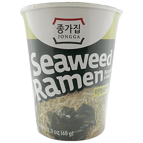 Jongga Seaweed Ramen Instant Cup Noodle Soup, 85 g  