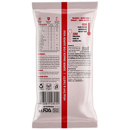 Happilo Peri Peri Coated Peanuts, 25 g  Crunchy & Nutty, Roasted, High In Protein & Dietary Fibre, No Cholesterol, Vegan