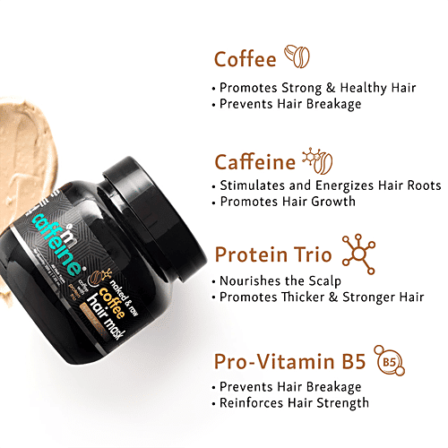 mCaffeine Naked & Raw Coffee Hair Mask - With Protein Trio, 200 g  All Hair Types