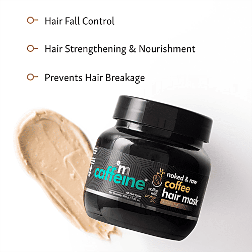 mCaffeine Naked & Raw Coffee Hair Mask - With Protein Trio, 200 g  All Hair Types