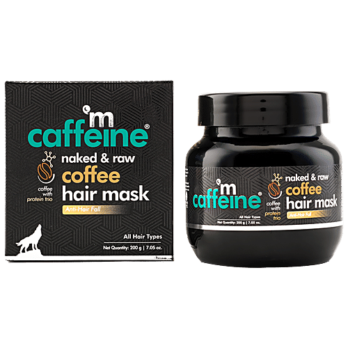 mCaffeine Naked & Raw Coffee Hair Mask - With Protein Trio, 200 g  All Hair Types