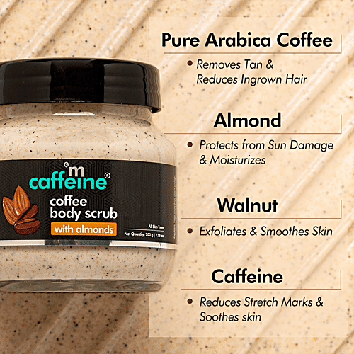 Buy mCaffeine Coffee Body Scrub With Almonds Online at Best Price of