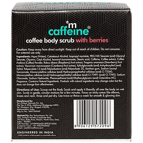 Buy mCaffeine Coffee Body Scrub With Berries Online at Best Price of