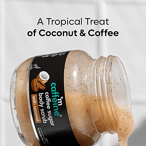 Buy mCaffeine Coffee Sugar Body Scrub With Coconut Online at Best