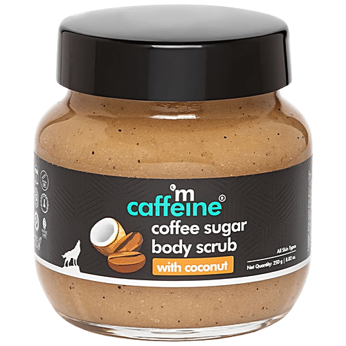Buy mCaffeine Coffee Sugar Body Scrub With Coconut Online at Best