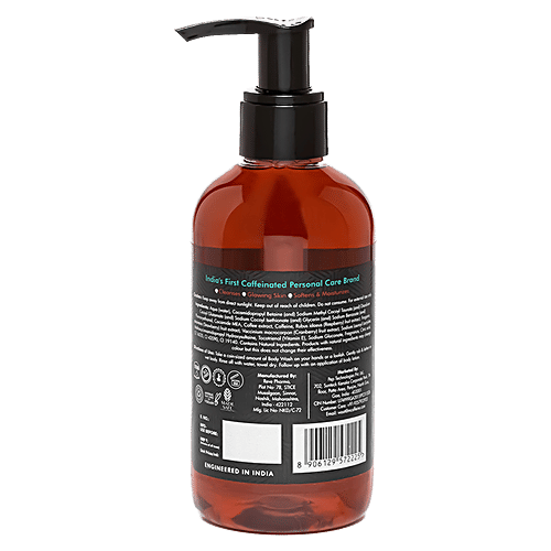 mCaffeine Coffee Body Wash - With Berries, 200 ml  For Glowing Skin, Fruity Coffee Aroma