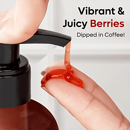 mCaffeine Coffee Body Wash - With Berries, 200 ml  For Glowing Skin, Fruity Coffee Aroma