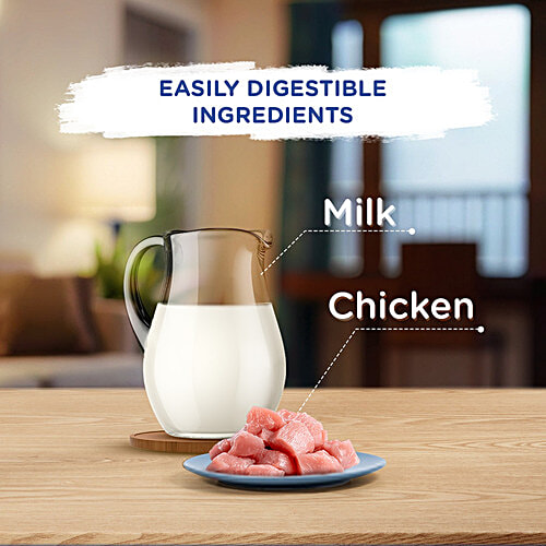 Chappi Dry Dog Food - Chicken & Milk, For Puppy, 2 To 12 Months, 1 kg Complete & Balanced Food, Fibre For Digestive Health, Healthy Bones & Muscles