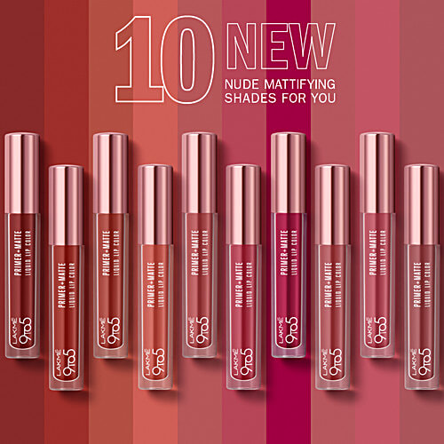 Lakme 9 To 5 Primer + Matte Liquid Lip Color, 4.2 ml MN5 Mystic Nude Transfer-Proof, Long-Lasting, Smudge-Proof, Creaseless, Smooth Finish