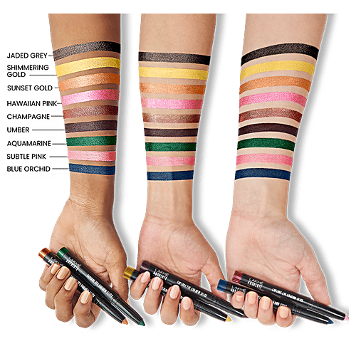 Lakme Glitterati Shadow Sticks Aquamarine, 1.4 g Aquamarine Lightweight, Smooth Texture, Travel-Friendly