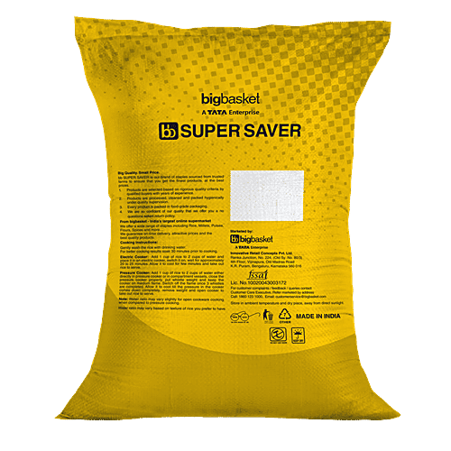 bb SUPER SAVER Ponni Boiled Rice, 26 kg Bag 