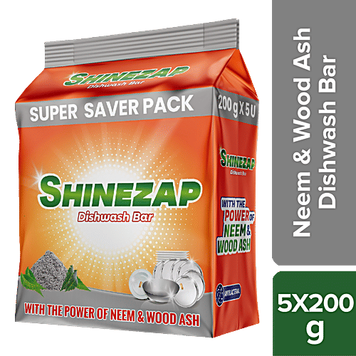 Buy Shinezap Dishwash Bar Neem & Wood Ash Online at Best Price of Rs