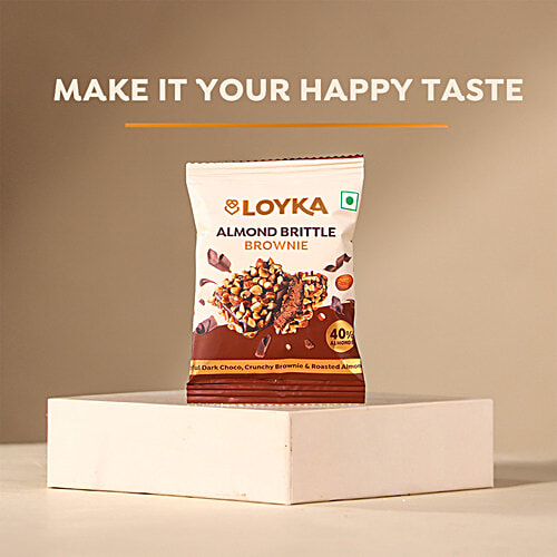 Loyka Almond Brittle Brownie, 43.5 g (3 N x 14.5 g each) 40% Roasted Almonds