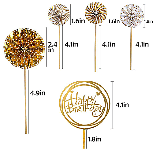 Party Propz Happy Birthday Cake Toppers, 6 pcs Great Design
High Quality
Beautiful
Elegant