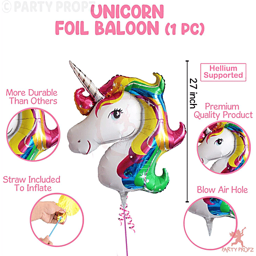 Party Propz Unicorn Foil Balloons Combo, 5 pcs  Colourful
 Beautiful
 Attractive and Stylish
