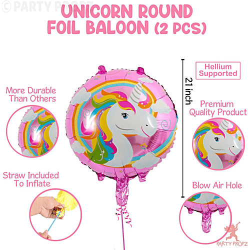 Party Propz Unicorn Foil Balloons Combo, 5 pcs  Colourful
 Beautiful
 Attractive and Stylish