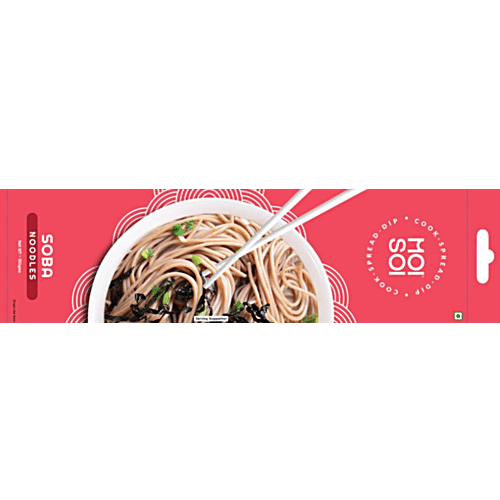 Moi Soi Soba Noodles With 70% Buckwheat Flour & 30% Whole Wheat - Natural, No Maida, 150 g  No Artificial Preservatives, Serves 2