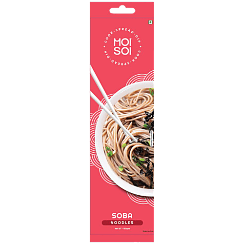 Moi Soi Soba Noodles With 70% Buckwheat Flour & 30% Whole Wheat - Natural, No Maida, 150 g  No Artificial Preservatives, Serves 2