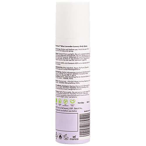 PureSense Bliss Lavender Luxury Body Spray - No Gas Deodorant For Women, 150 ml  With Vegetable Origin Alcohol, Fresh Floral Musky Blend