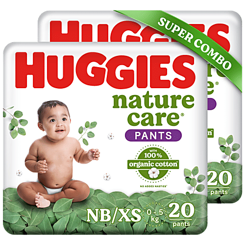 Buy Huggies Nature Care Baby Diaper Pants 100 Organic Cotton, XS, 0