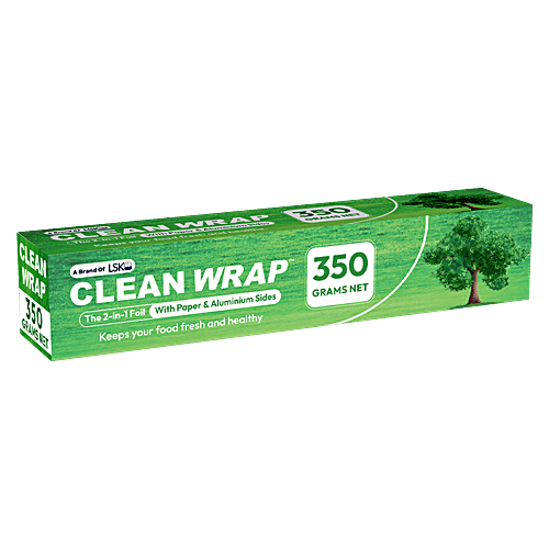 Cleanwrap Aluminium + Paper Foil - 20.16 m, Food Grade, Freeze, Roast, Preserve, 350 g  