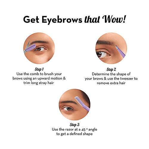 Buy Plush 3In1 Professional Eyebrow Grooming Kit Online at Best Price