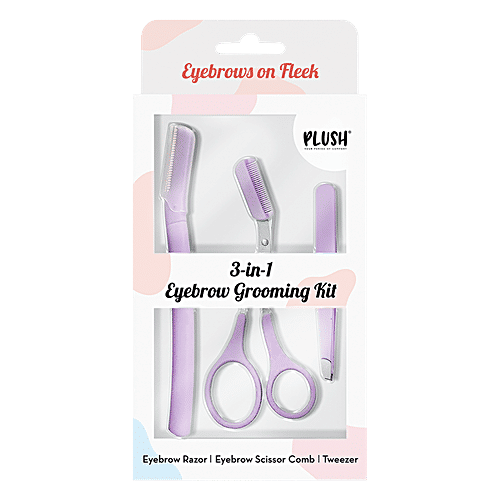 Buy Plush 3In1 Professional Eyebrow Grooming Kit Online at Best Price