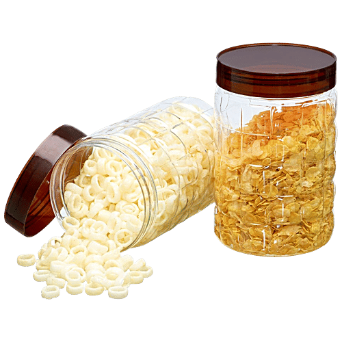 Buy Steelo Plastic PET Container Food Grade, BPA Free, Leak Proof, Transparent Online at Best