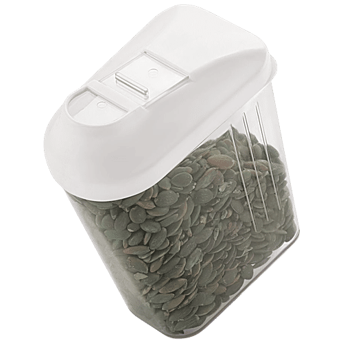 Steelo Skippar Airtight Storage Container With White Lid - Transparent, 500 ml (Set of 3) BPA Free, Leak Proof, Food Grade, Odour Proof, Unbreakable