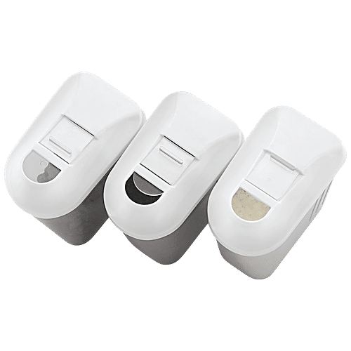 Steelo Skippar Airtight Storage Container With White Lid - Transparent, 500 ml (Set of 3) BPA Free, Leak Proof, Food Grade, Odour Proof, Unbreakable